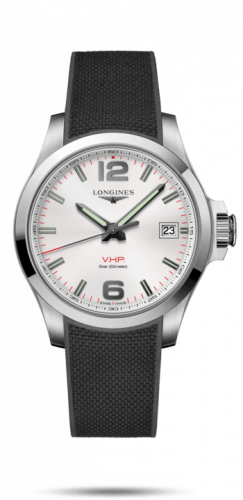 Longines Conquest V.H.P. 41 Stainless Steel / Silver / Rubber L3.716.4.76.9