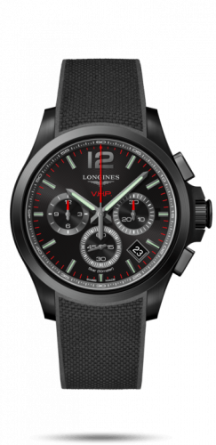 Longines Conquest V.H.P. Chronograph 42 PVD / Black / Rubber L3.717.2.56.9
