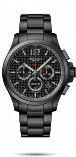 Longines Conquest V.H.P. Chronograph 44 PVD / Carbon / Bracelet L3.727.2.66.6
