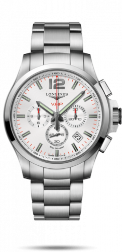 Longines Conquest V.H.P. Chronograph 44 Stainless Steel / Silver / Bracelet L3.727.4.76.6