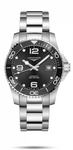 Longines HydroConquest 41 Automatic Stainless Steel / Ceramic / Black / Bracelet L3.781.4.56.6