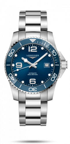 Longines HydroConquest 41 Automatic Stainless Steel / Ceramic / Blue / Bracelet L3.781.4.96.6