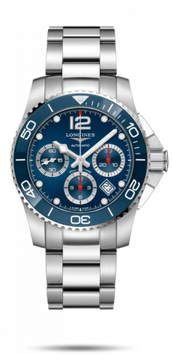 Longines HydroConquest 41 Automatic Chronograph Stainless Steel / Ceramic / Blue / Bracelet L3.783.4.96.6