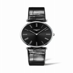 Longines La Grande Classique Quartz 36 Stainless Steel / Black - Roman L4.755.4.51.2