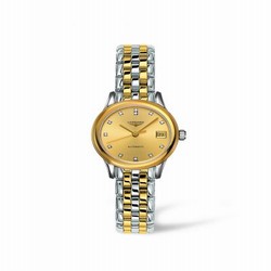 Longines Flagship 26 Automatic Two Tone Champagne Diamond L4.274.3.37.7
