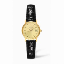 Longines Presence 23.5 Quartz Gold Matte Leather L4.277.6.32.2
