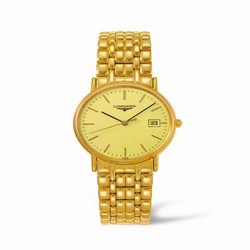 Longines Presence Quartz 30mm PVD Gold / Champagne / Bracelet L4.320.2.32.8