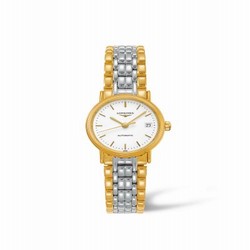 Longines Presence Automatic 25.5mm Stainless Steel / PVD Gold / White / Bracelet L4.321.2.12.7