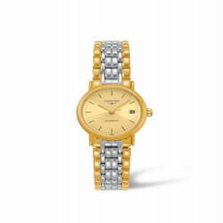 Longines Presence Automatic 25.5mm Stainless Steel / PVD Gold / Champagne / Bracelet L4.321.2.32.7