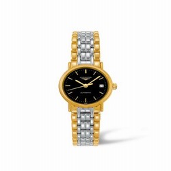 Longines Presence Automatic 25.5mm Stainless Steel / PVD Gold / Black / Bracelet L4.321.2.52.7