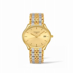 Longines Lyre Quartz 32 Yellow Gold PVD / Champagne / Bracelet L4.359.2.32.7