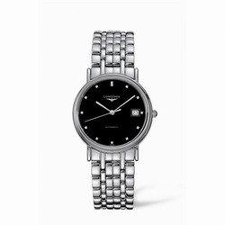 Longines Presence 34.5 Automatic Stainless Steel Black Diamond L4.721.4.97.6