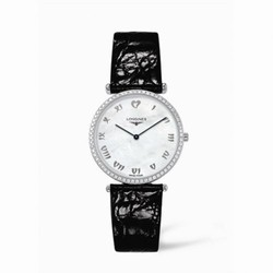 Longines La Grande Classique 33 Quartz Diamond Bezel Heart MOP L4.741.0.09.2
