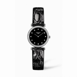 Longines La Grande Classique 33 Quartz Diamond Bezel Black Diamond L4.741.0.58.2
