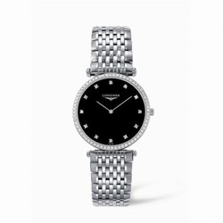 Longines La Grande Classique 33 Quartz Diamond Bezel Black Diamond L4.741.0.58.6