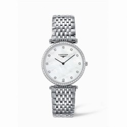 Longines La Grande Classique 33 Quartz Diamond Bezel MOP L4.741.0.80.6