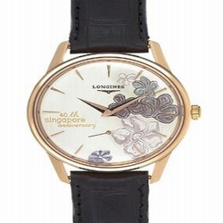 Longines Flagship Heritage Pink Gold Singapore 40th Anniversary L4.746.8.78.2
