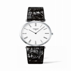 Longines La Grandes Classique Quartz 36 Stainless Steel / White-Roman / Strap L4.755.4.11.2