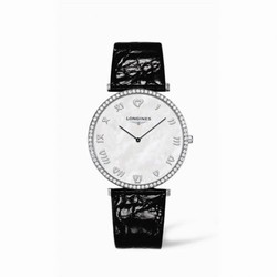 Longines La Grande Classique 37 Quartz Diamond Bezel Heart MOP L4.770.0.09.4