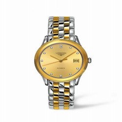 Longines Flagship 35.6 Automatic Two Tone Champagne Diamond L4.774.3.37.7