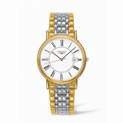 Longines Presence 38.5 Quartz Yellow Roman Bracelet Two Tone L4.790.2.11.7