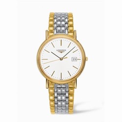 Longines Presence 38.5 Quartz Yellow Stick Bracelet Two Tone L4.790.2.12.7