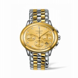 Longines Flagship Chronograph Two Tone Diamond L4.803.3.37.7