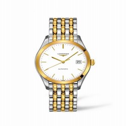 Longines La Grande Classique Automatic 36 Stainless Steel / Yellow Gold PVD / White L4.898.3.12.7