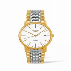 Longines Presence 38.5 Automatic Yellow Gold PVD / White / Bracelet L4.921.2.12.7