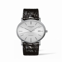 Longines Presence 38.5 Automatic Stainless Steel / Silver / Strap L4.921.4.72.2