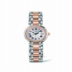 Longines PrimaLuna Quartz 26.5 Two Tone Pink Diamond L8.110.5.79.6