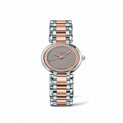 Longines PrimaLuna Quartz 26.5 Two Tone Pink Diamondmaster L8.110.5.99.7