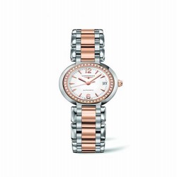 Longines PrimaLuna Automatic 26.5 Two Tone Pink Diamond Arabic L8.111.5.19.6