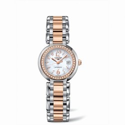 Longines PrimaLuna Automatic 26.5 Two Tone Pink Diamond Funky MOP L8.111.5.88.6