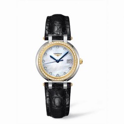 Longines PrimaLuna Quartz 30 Two Tone Diamond MOP Leather L8.112.5.97.2