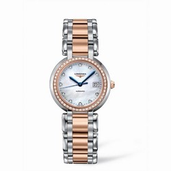 Longines PrimaLuna Automatic 30 Two Tone Pink Diamond MOP L8.113.5.89.6