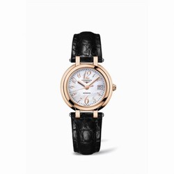 Longines PrimaLuna Automatic 30 Pink Gold Leather Funky MOP L8.113.8.83.2