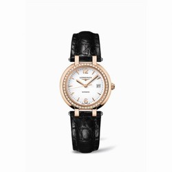 Longines PrimaLuna Automatic 30 Pink Gold Diamond Leather Arabic L8.113.9.16.2