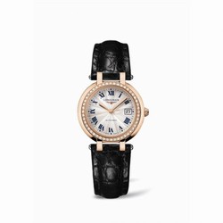 Longines PrimaLuna Automatic 30 Pink Gold Diamond Leather L8.113.9.78.2
