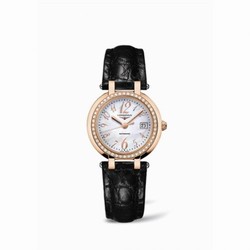 Longines PrimaLuna Automatic 30 Pink Gold Diamond Leather Funky MOP L8.113.9.83.2