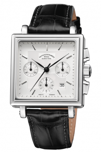 Muhle Glashutte Teutonia II Quadrant Chronograph Silver / Strap M1-33-35-LB