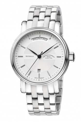 Muhle Glashutte Teutonia II Tag/Datum Silver / Bracelet M1-33-65-MB