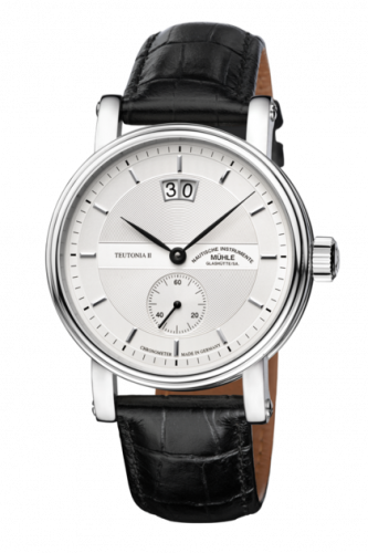 Muhle Glashutte Teutonia II Gro?datum Chronometer Silver / Strap M1-33-75-LB