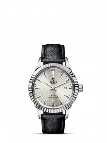 Tudor Style 28 Stainless Steel / Fluted / Silver / Strap M12110-0021