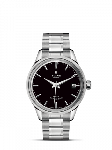 Tudor Style 34 Stainless Steel / Black / Bracelet M12300-0002