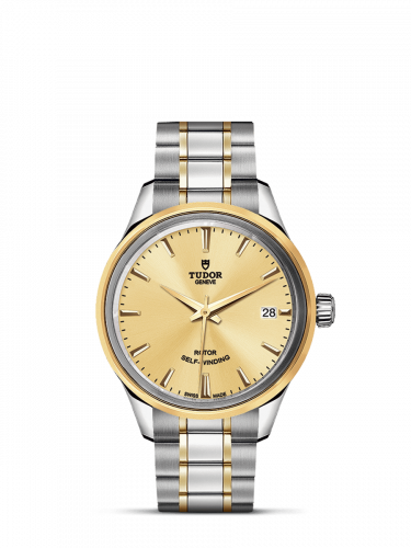 Tudor Style 34 Stainless Steel / Yellow Gold / Champagne / Bracelet M12303-0001