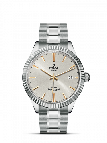 Tudor Style 38 Stainless Steel / Fluted / Silver / Bracelet M12510-0005