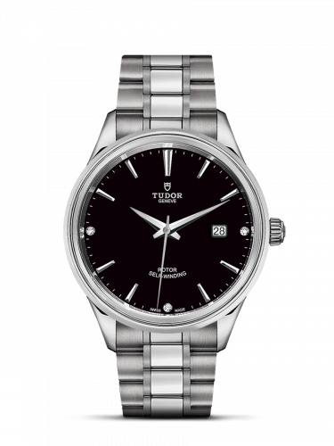 Tudor Style 41 Stainless Steel / Black-Diamond / Bracelet M12700-0004