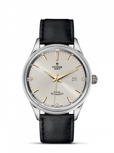 Tudor Style 41 Stainless Steel / Silver-Diamond / Strap M12700-0020