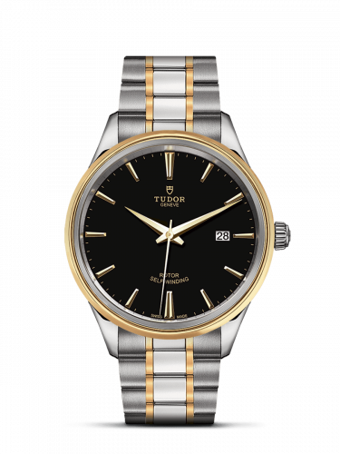 Tudor Style 41 Stainless Steel / Yellow Gold / Black / Bracelet M12703-0003